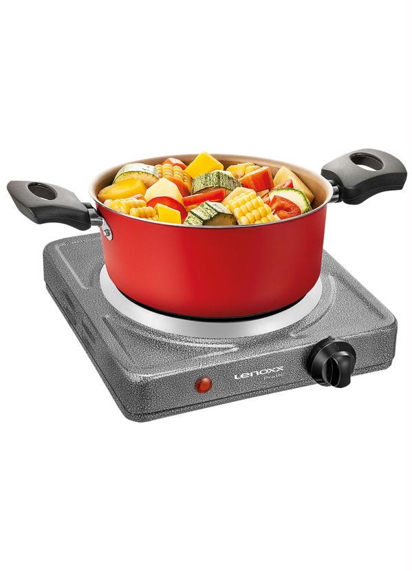 Lenoxx - Fogão Elétrico 1 Boca Cinza 220 V