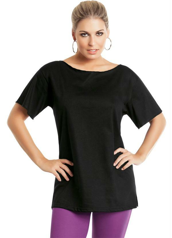 Moda Pop - Camisão Preto Feminino
