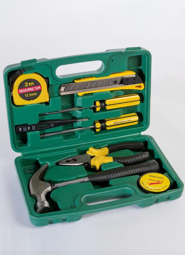 Lar e Lazer - Kit Ferramentas com Caixa Verde