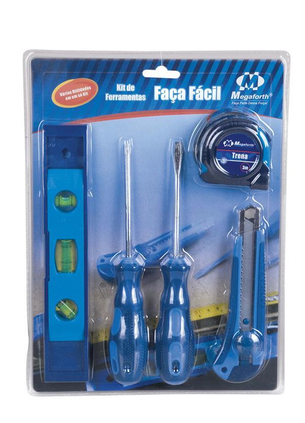 Lar e Lazer - Kit Ferramentas Faça Fácil com 5 Peças