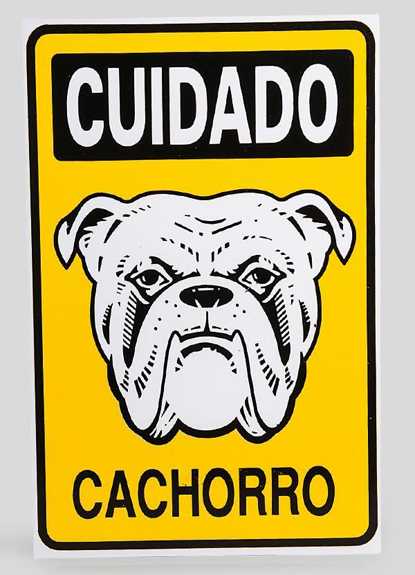 Lar e Lazer - Placa Cuidado Cachorro