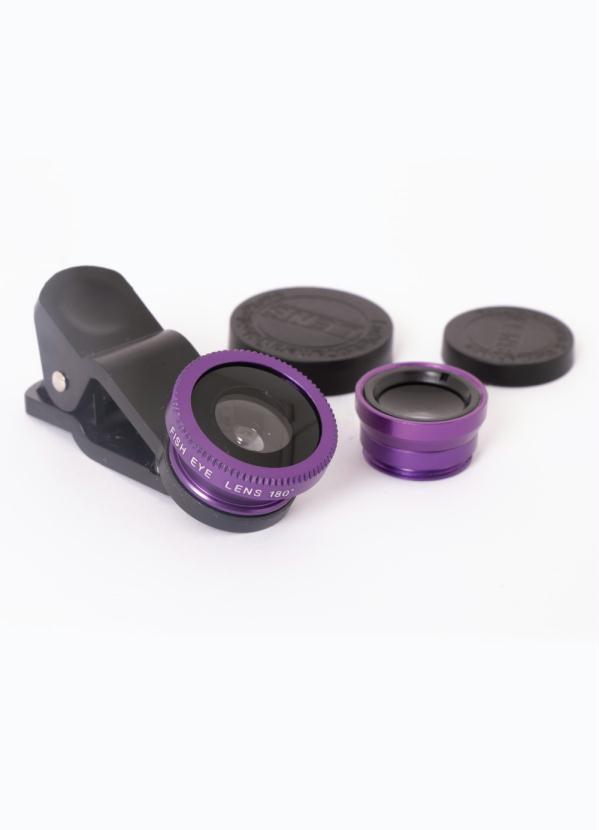 Quintess - Kit Lentes Olho de Peixe para Celular Preto