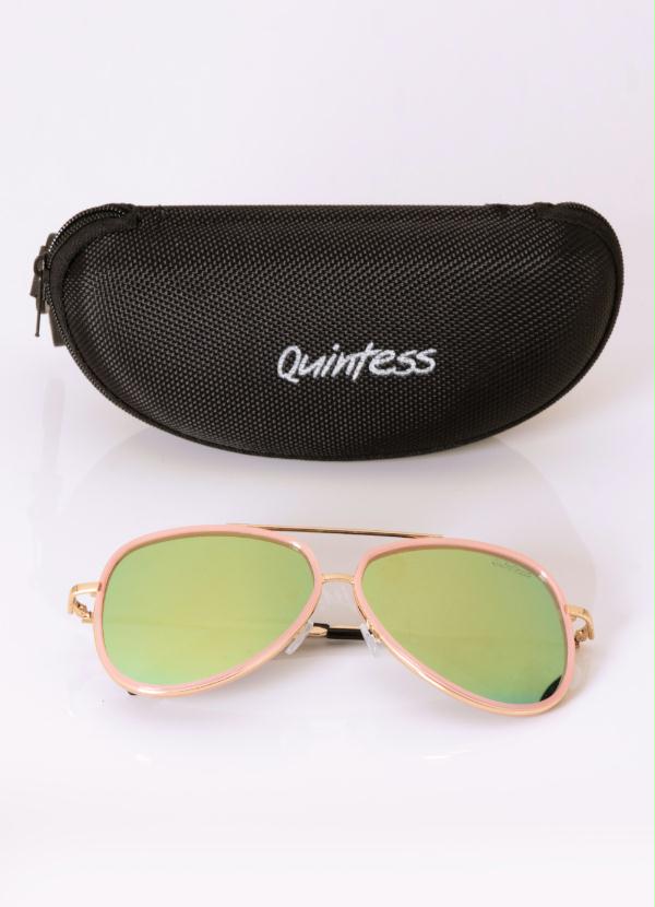 Quintess - Óculos de Sol Aviador Rosa com Lente Espelhada 4