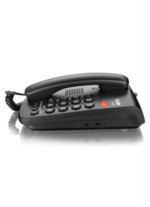 Lar e Lazer - Telefone com Fio Preto 1 Peça - LAR E LAZER