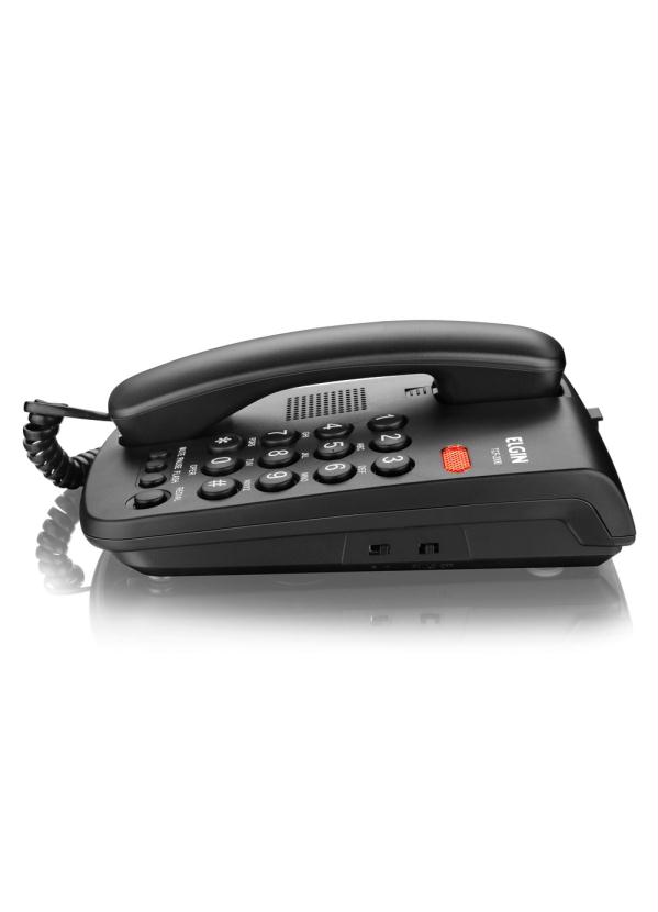 Lar e Lazer - Telefone com Fio Preto 1 Peça 2