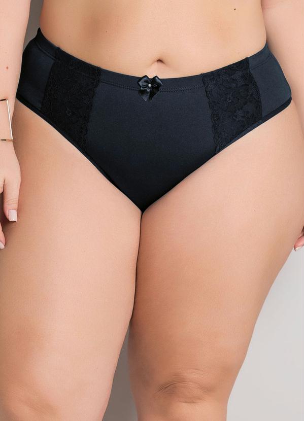Alma Dolce - Calcinha Biquíni Plus Size Preta 1