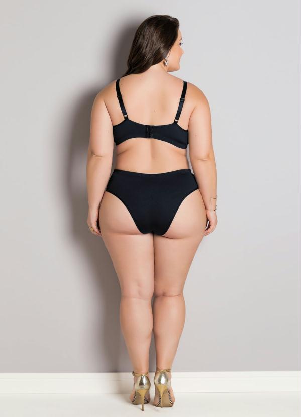 Alma Dolce - Calcinha Biquíni Plus Size Preta 4