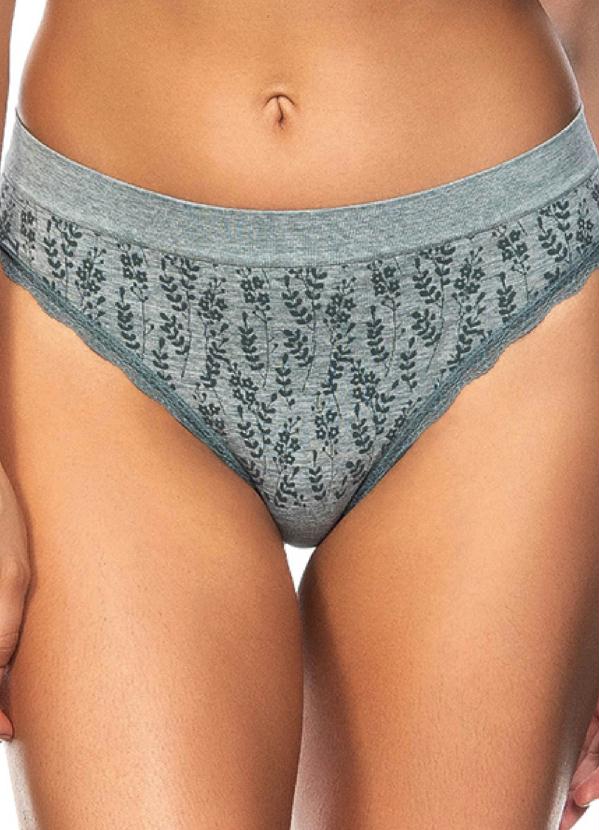 Zee Rucci - Calcinha Biquíni Anatômica sem Costura Cinza