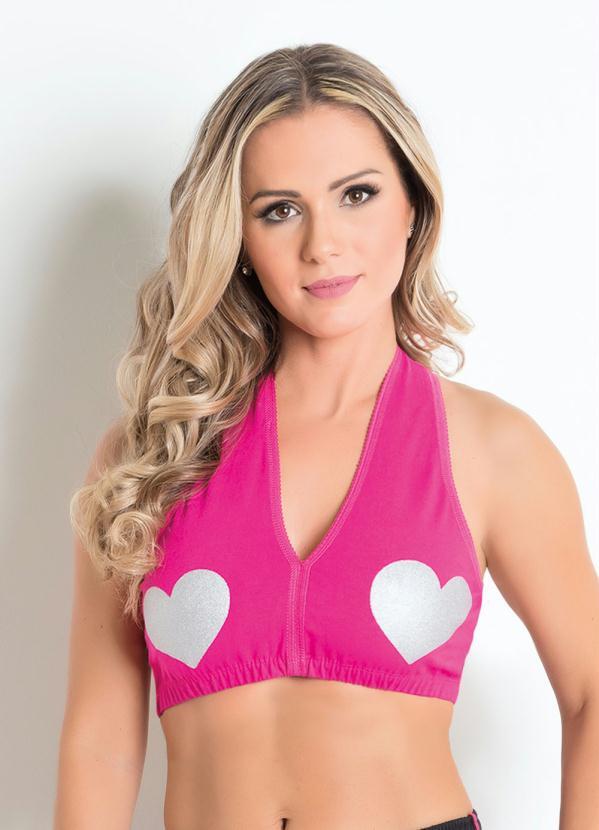 Alma Dolce - Sutiã Nadador Pink com Coração