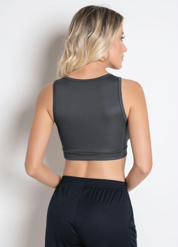 Alma Dolce - Top Estilo Nadador Marfim com Transparência 2