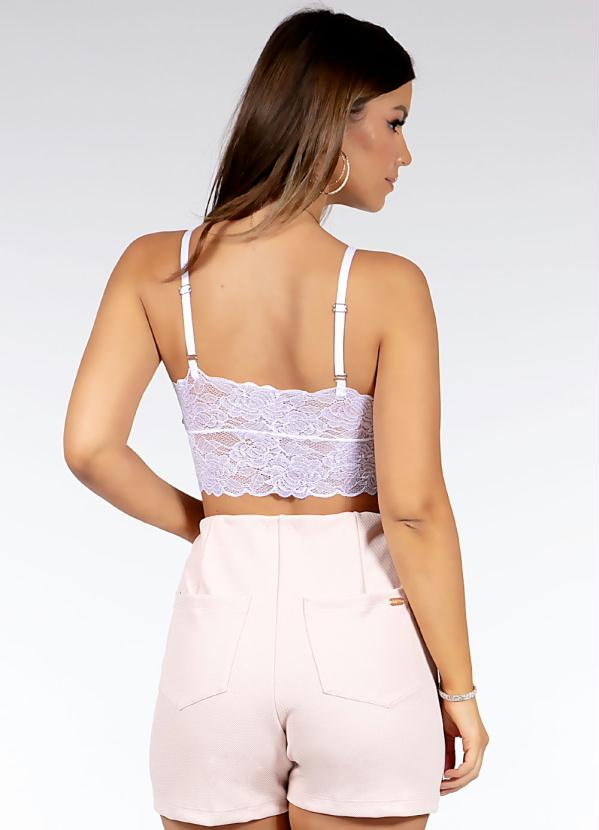 Quintess - Top Faixa em Renda Branco sem Bojo 2