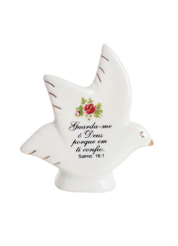 Lar e Lazer - Enfeite em Porcelana - Pombo da Paz