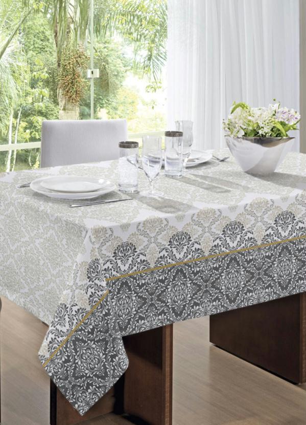 Santista - Toalha de Mesa Quadrada Cinza 140x140 Cm