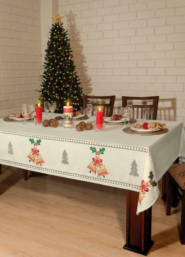 Lar e Lazer - Toalha de Mesa Quadrada Natalina 165x165 Cm