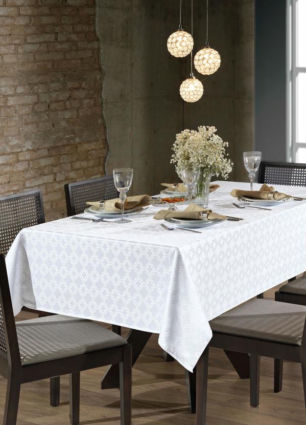 Döhler - Toalha de Mesa Retangular Branca 140x210 Cm