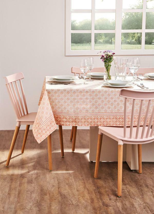 Lepper - Toalha de Mesa Retangular Rosa 140x220 Cm