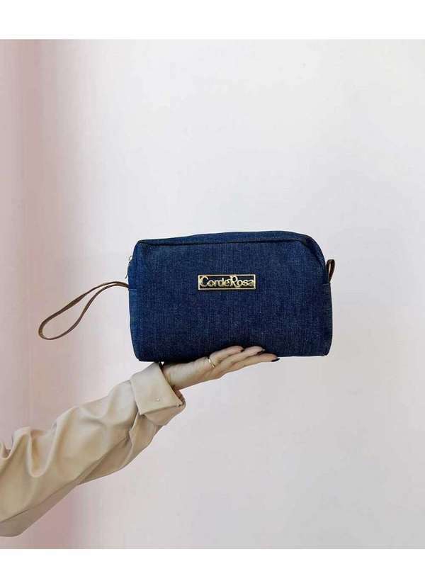 Cor de Rosa - Necessaire Luxo Dourado