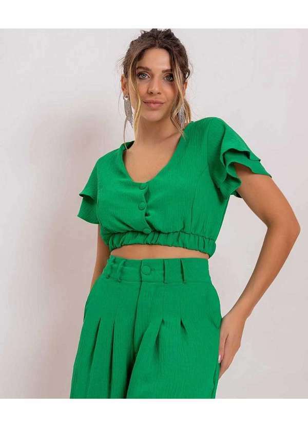 Cor de Rosa - Blusa Cor de Rosa Must Have Verde