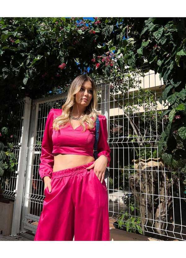 Cor de Rosa - Calça Pantalona Bella Rosa Rosa 2