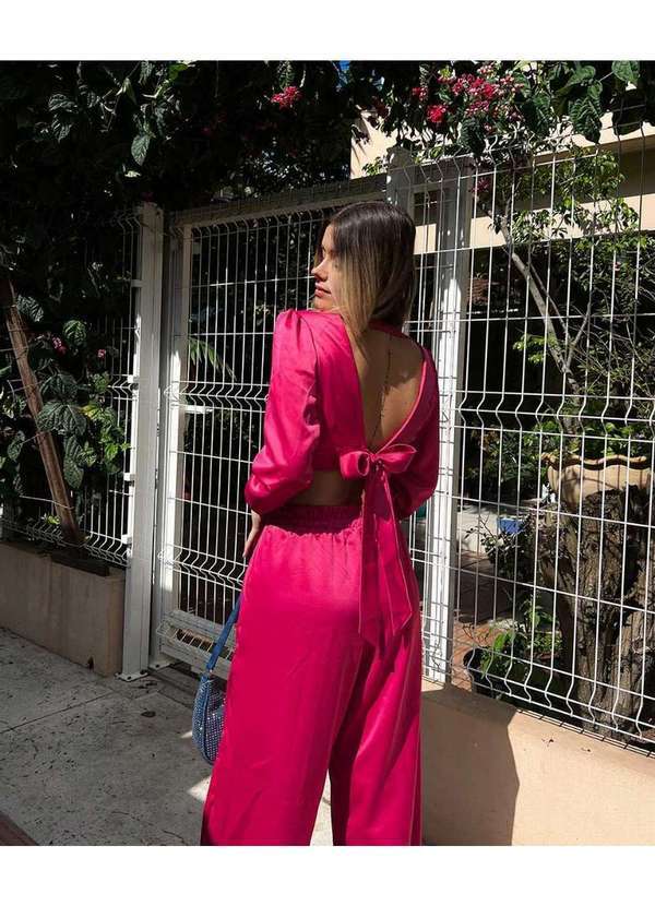 Cor de Rosa - Calça Pantalona Bella Rosa Rosa 6