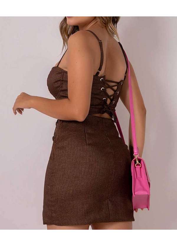 Cor de Rosa - Cropped Cor de Rosa Paris Marrom 5