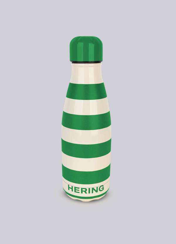 Hering - Garrafa Listrada de Metal Verde