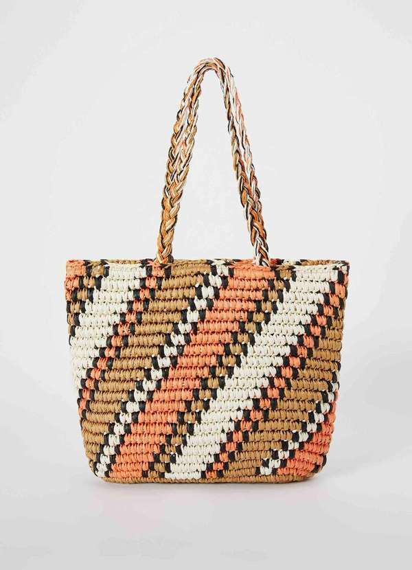 Hering - Bolsa Feminina Grande de Palha Laranja
