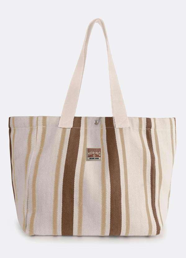 Hering - Bolsa Feminina Tote em Fio Tinto Marrom