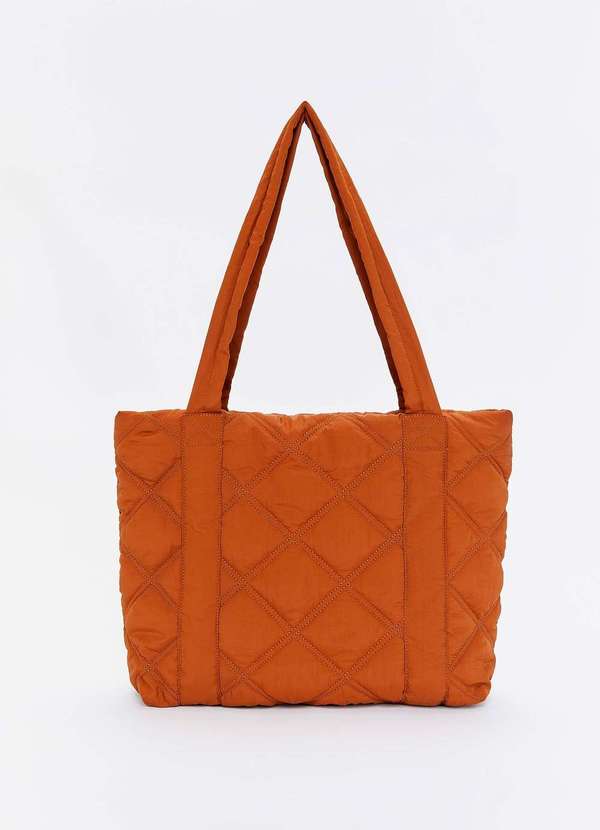 Hering - Bolsa Feminina Tote Media em Matelasse Marrom