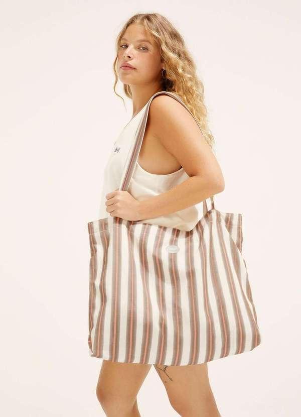 Hering - Bolsa Sacola em Sarja Hering e Cosmo Marrom