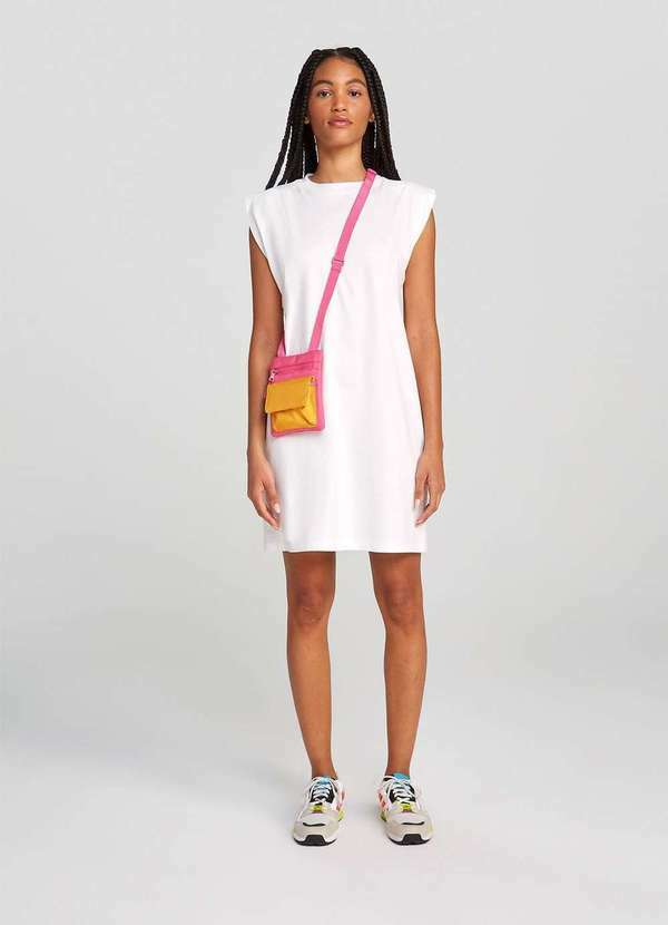 Hering - Bolsa Tiracolo Feminina Pequena em Sarja Rosa 6