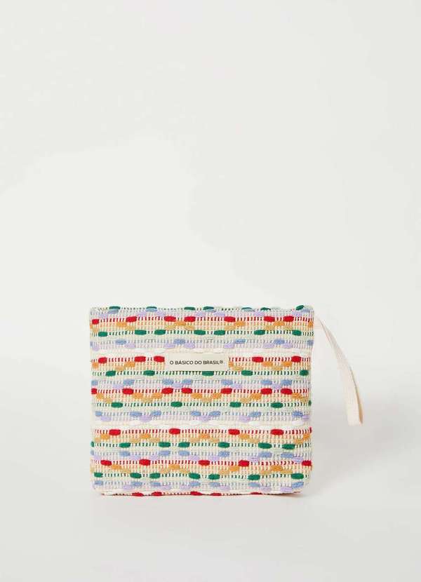 Hering - Necessaire Feminina Texturizada Multicolorida Branco
