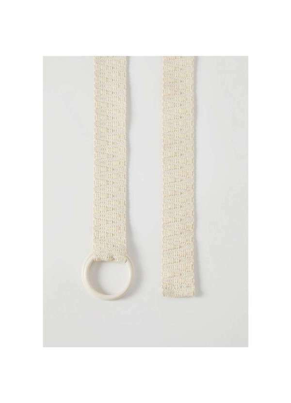 Hering - Cinto Feminino Trancado com Fivela Argola Branco