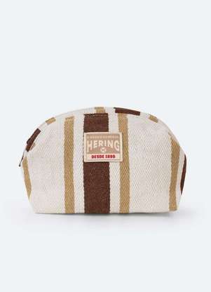 Hering - Necessaire Feminina em Tecido Rustico e Fio Tinto - HERING