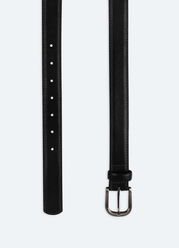 Hering - Cinto Masculino em Couro com Fivela de Metal Preto 2