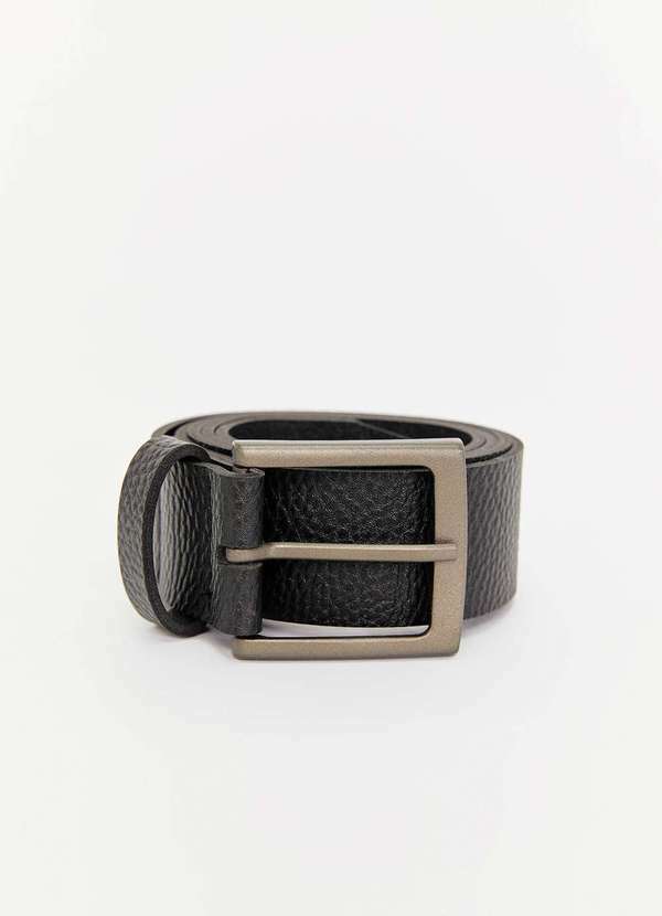 Hering - Cinto Masculino Sintetico com Fivela Preto