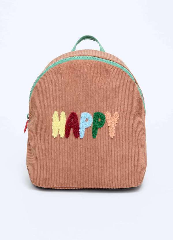 Hering - Mochila Infantil Unissex Media Bordada Marrom
