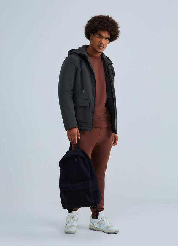 Hering - Mochila Masculina de Lona Preto 4