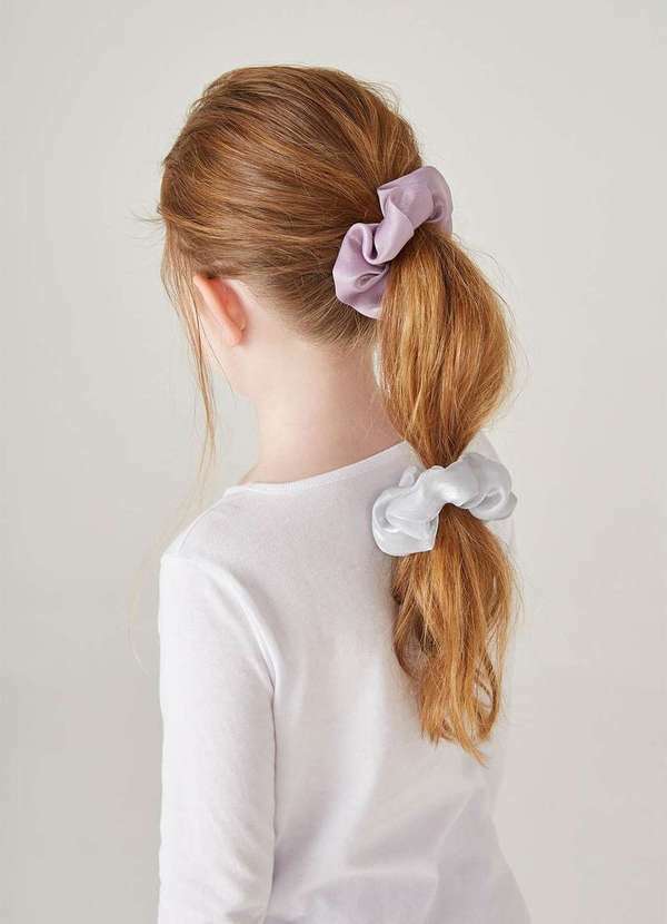 Hering - Kit 2 Elasticos de Cabelo Infantil Menina Branco