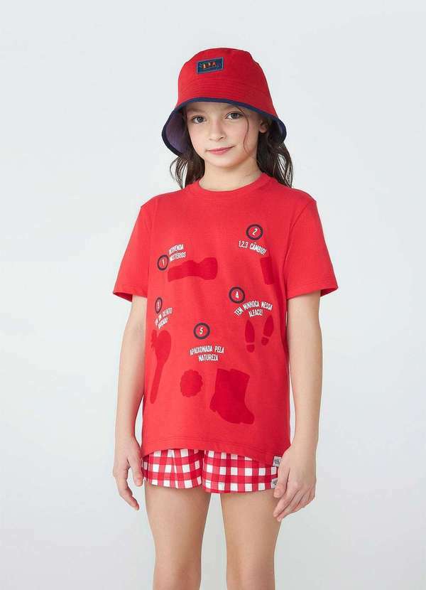 Hering - Chapeu Bucket Hat Dupla Face Unissex Dpa Vermelho