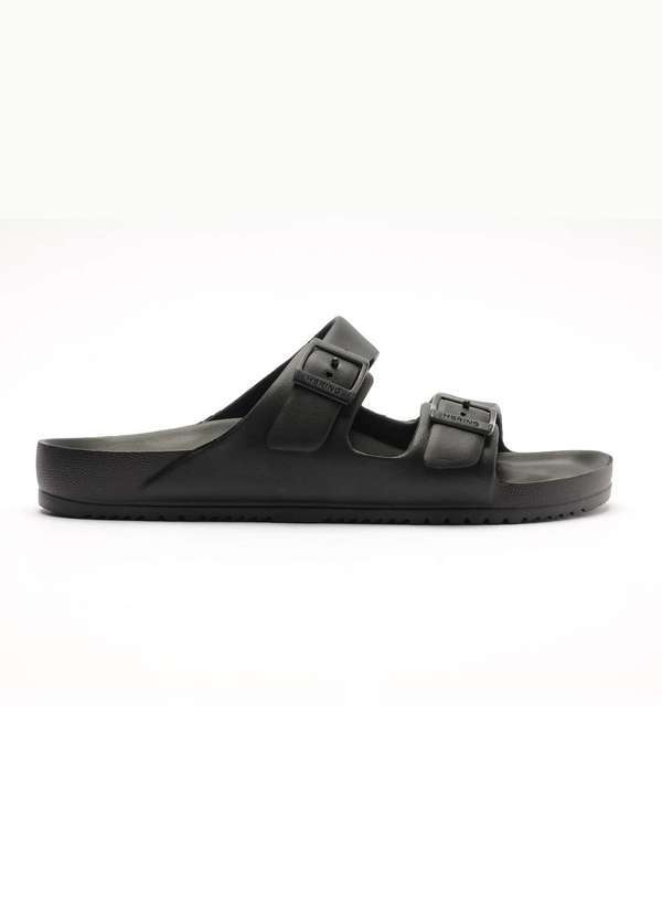 Hering - Sandalia Papete Feminina Tiras Fivelas Preto