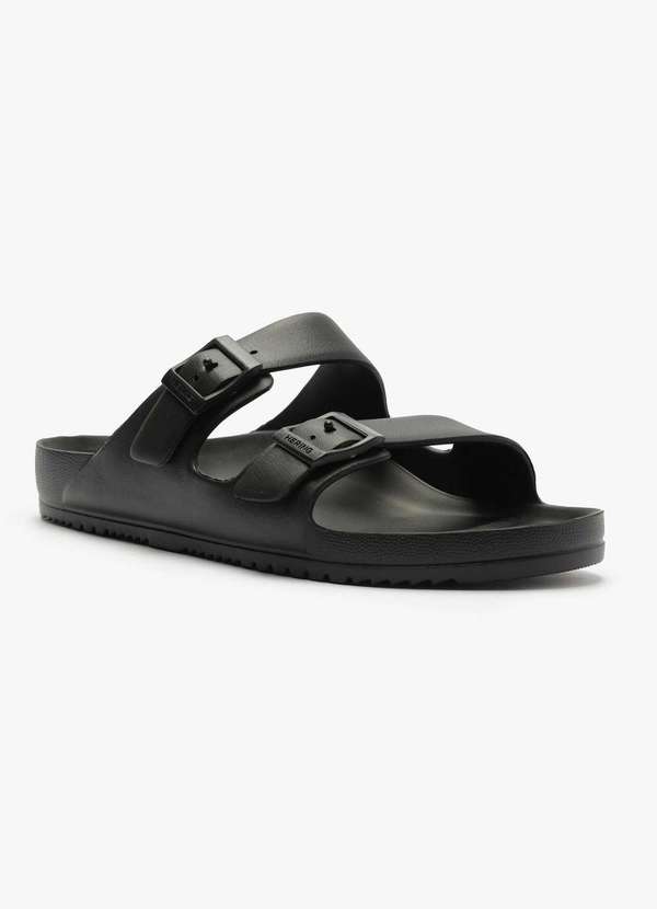 Hering - Sandalia Papete Masculina Tiras Fivelas Preto 3