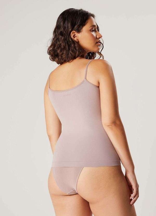 Hering - Camisete Feminino Alcas Finas sem Costura Rosa 2