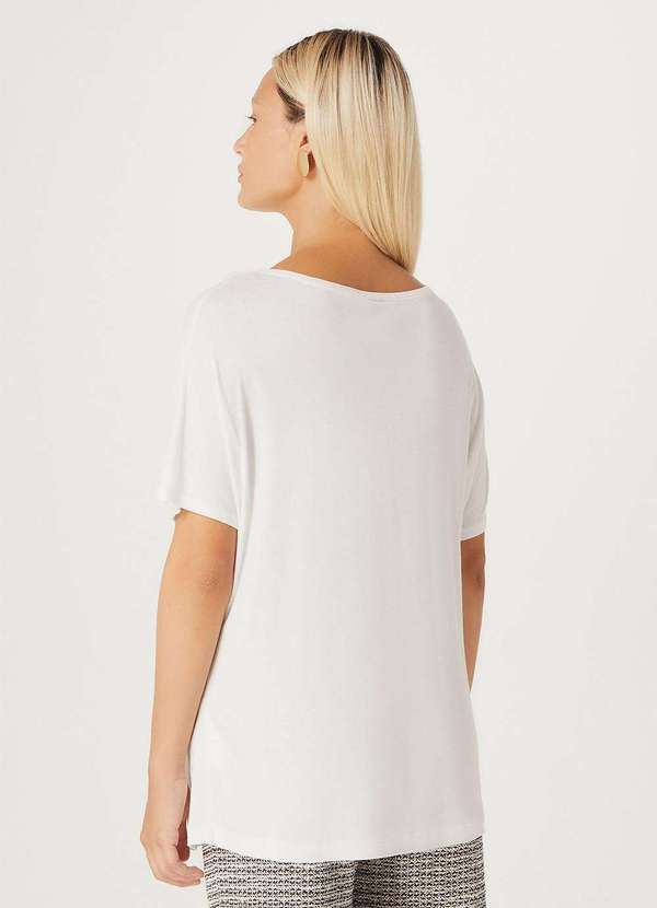 Hering - Blusa Basica Feminina Manga Curta Branco 3