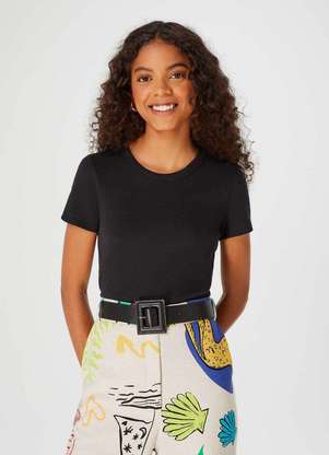 Hering - Blusa Feminina Cropped Canelada - HERING