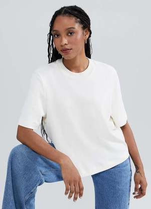 Hering - Blusa Feminina Manga Curta em Malha Interlock - HERING