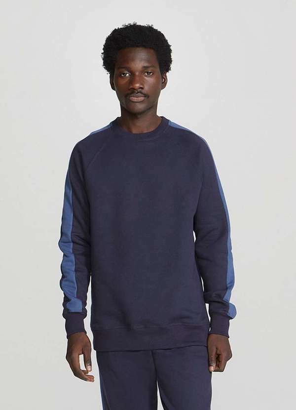 Hering - Blusao Basico Masculino de Moletom Peluciado Comfort Azul