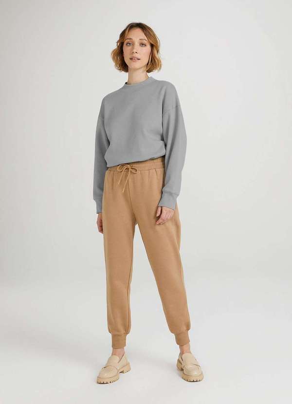 Hering - Blusao de Moletom Peluciado Feminino Oversized Azul 8