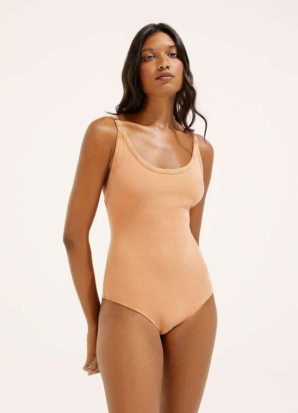 Hering - Body Canelado Hering e Cosmo Laranja