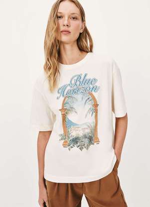 Hering - Camiseta Feminina Manga Curta Oversized - HERING